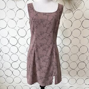 VTG Rampage Mini Dress Size 5 Brown Y2K Floral Western Cowgirl Boho Festival